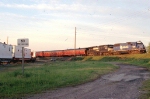 Office cars on the head of a NB freight